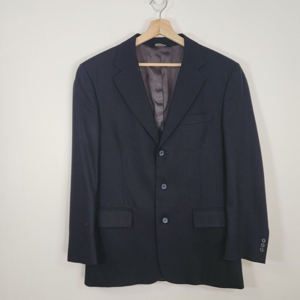 Jos. A. Bank Signature Men's Sport Coat 40R 100% Wool Navy Blazer